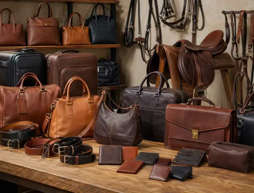 Articles of leather; saddlery and harness; travel goods, handbags and similar containers; articles of animal gut (other than silkworm gut) product category, HS Chapter 42