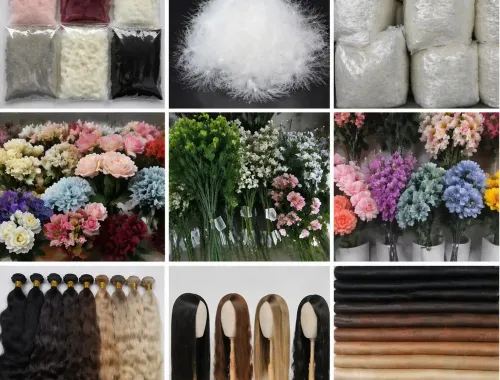 Prepared feathers and down and articles made of feathers or of down; artificial flowers; articles of human hair product category, HS Chapter 67